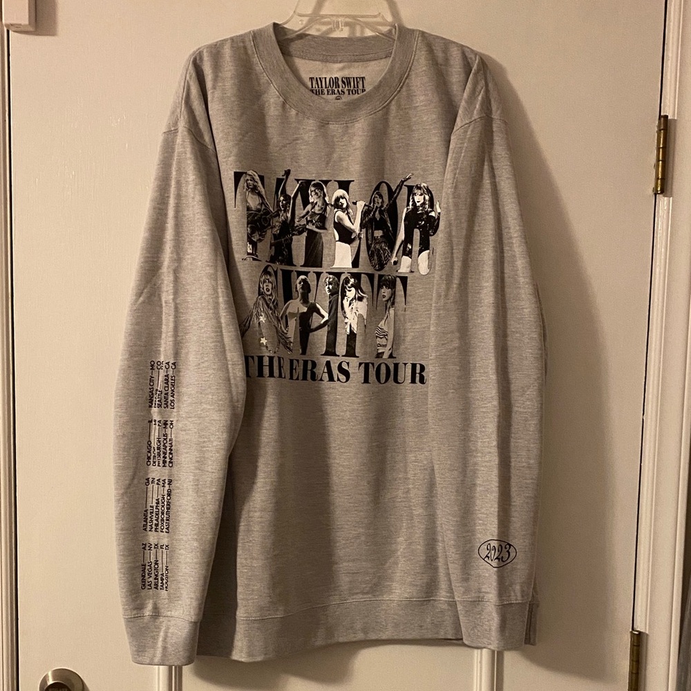 Taylor Swift The Eras Tour Gray Sweatshirt